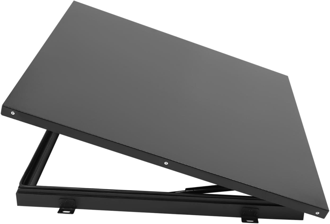 Aluminum Roof Access Hatch Door with Switch-Pe Handle, 21.6" x 21.6" White Rooftop Cover Plate for Wellhead and Cellar Access, Durable Security Door