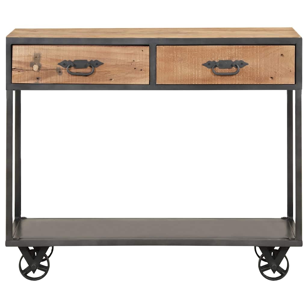 Table console en bois massif recyclé 90 x 35 x 74 cm