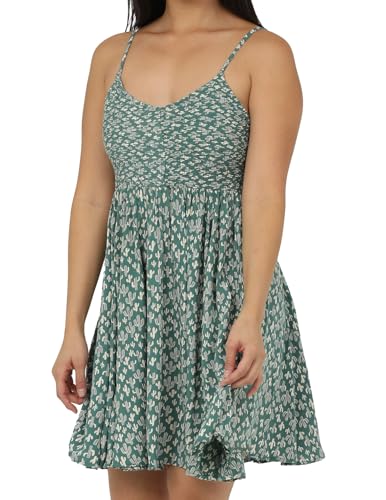 Image of Angie Women's Angie Women's Printed Deep V Smocked Bodice Dress