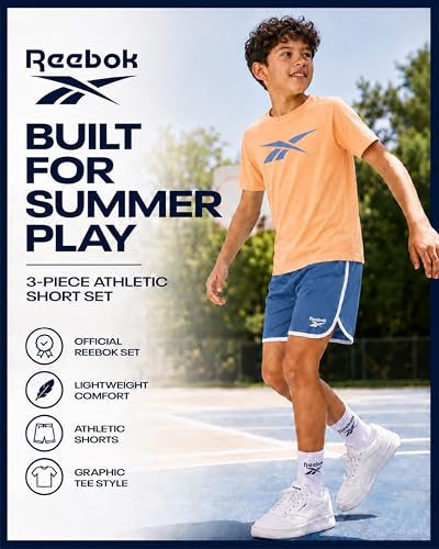 Ensemble Reebok garçons short et t-shirts graphiques 3 pièces