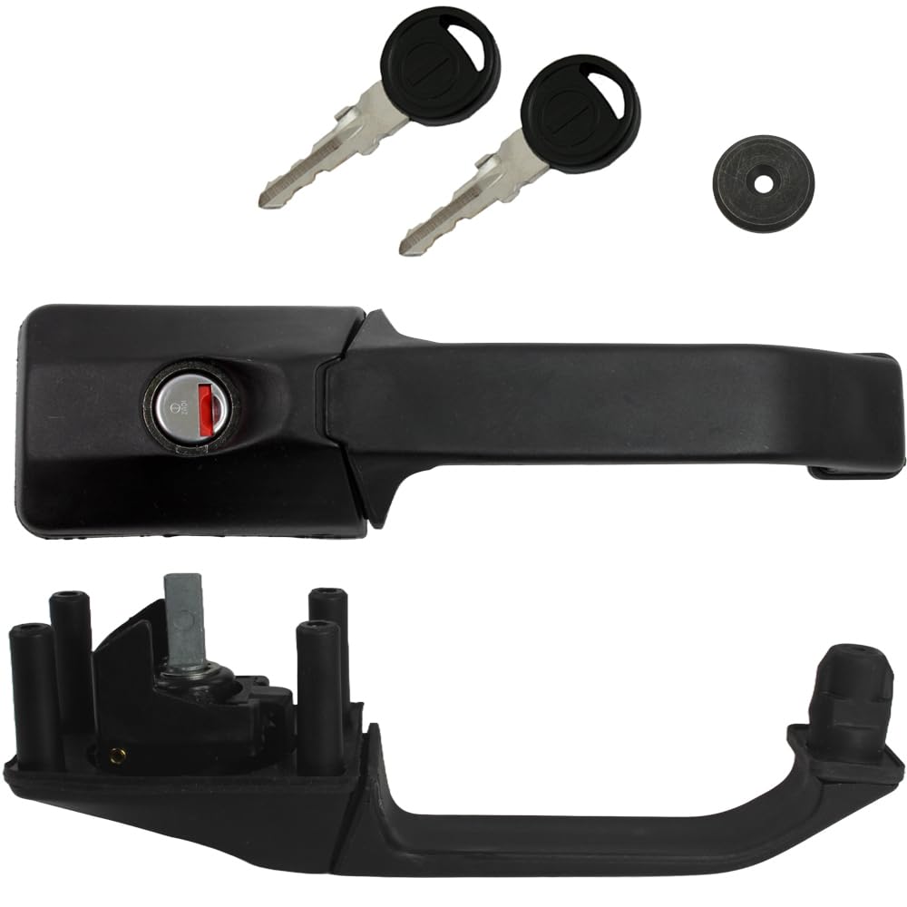 POS - Cerradura exterior para puerta de caravana o caravana, color negro