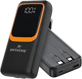 Power Bank 20000mAh, Carregador Portátil, Carregador Rápido de 22,5W, Bateria Externa, Visor LED, Carregador Turbo Para Celular, Compátivel Com Iphone e Android (Preto)