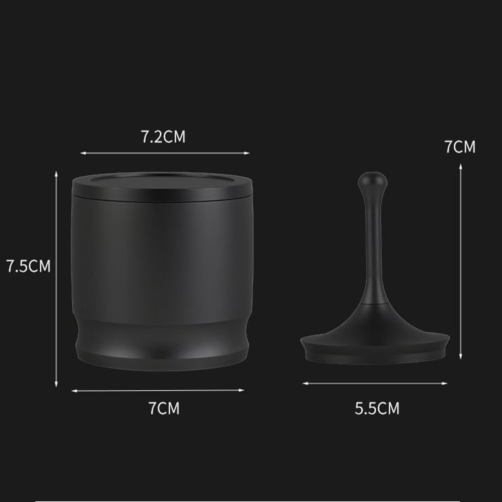 2 Pièces Cup Accessoires Machine Expresso Tasse Doseuse Porte-Filtre Aluminium Réutilisable Étanche Couvercle Amovible Convient Café Maison Cad, Noir