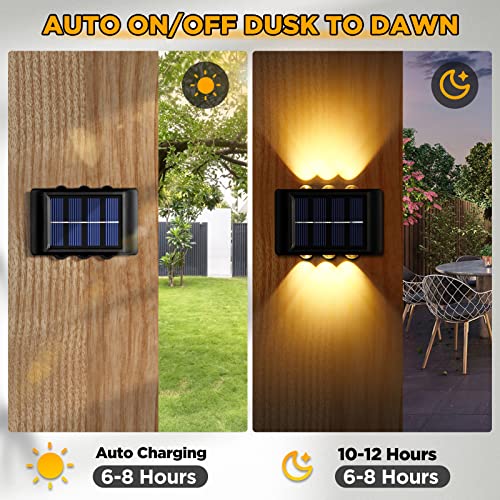 YUNYODA 4 Pack Solar Wall Lights Outdoor - Image 2