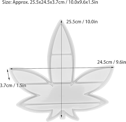 Miniatura 4 de FILFEEL Caja de almacenamiento de silicona, con forma de hoja de arce, resina de resina, caja organizadora de joyas para bricolaje, decoración del