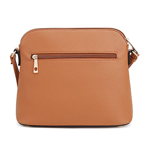 Image of SG SUGU Lunar Lightweight Medium Dome Crossbody Bag Shoulder Bag with Tassel | Zipper Pocket | Adjustable Strap