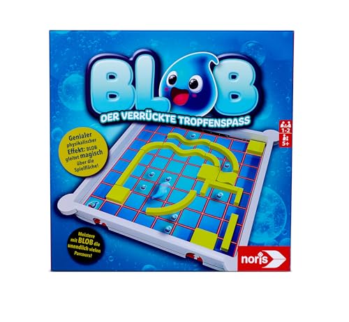 Noris 606064711 - Blob - Der verrückte Tropfenspaß (Spiel ab 5 Jahre) - innovatives Geschicklichkeitsspiel mit Wow-Effekt für Kinder, Labyrinth mit endlosen Herausforderungen, 1-2 Spieler