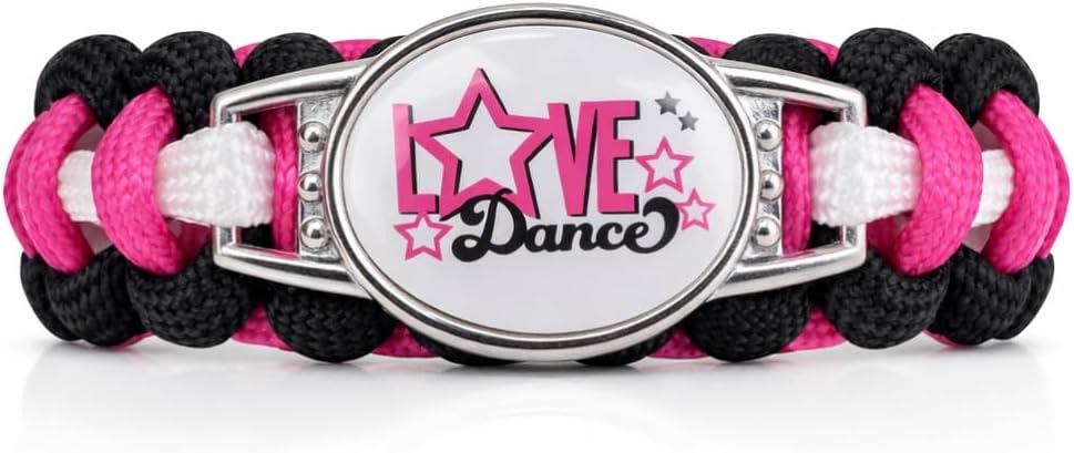 Sportybella Dance Adjustable Paracord Unisex Bracelet - Dance Jewelry Gift Unisex - Premium Paracord Dance Gift for Dance Recitals, Dancers, and Dance Teams