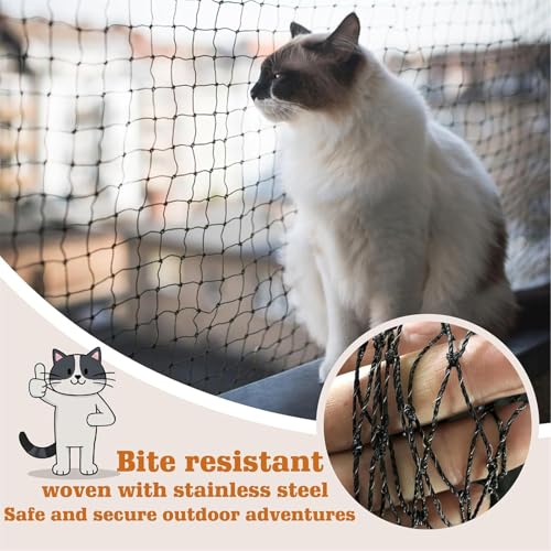 Filet de protection pour chat pour balcon et terrasse en acier