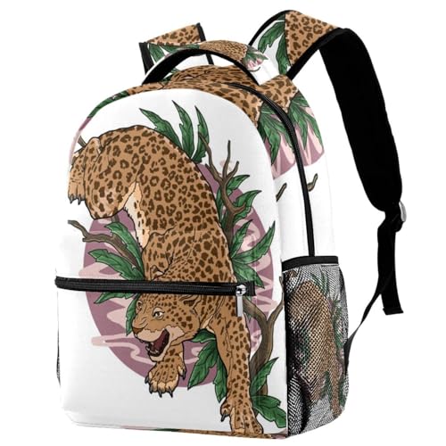 Sac à dos d'école léopard pour les cours et les sorties des ados