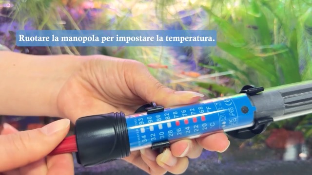 Riscaldatore Per Acquario 300W Fino A 250L – Termostato Digitale Regolabile 20-34°C, Vetro Antiesplosione, Display LED