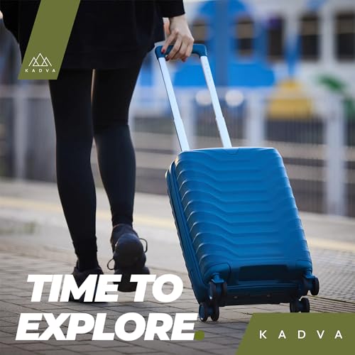 Valise cabine rigide KADVA Sancho bleue contre les vols et la fatigue des transports - 2