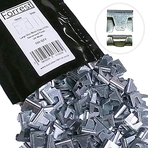 Gabion Wire Mesh Clips 500QTY Forrest® Ideal for cage Repair Fencing Gabion Baskets UK Made