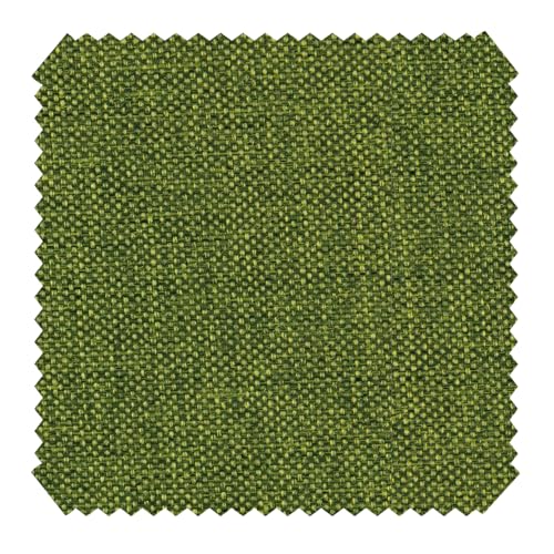 novely® OXFORD 330D - Outdoor-Stoff im Leinen-Look - Wasserabweisender Polyester-Möbelstoff - Mélange Polsterstoff - Pflegeleichte Meterware 1lfm | Farbe: 17 Grün