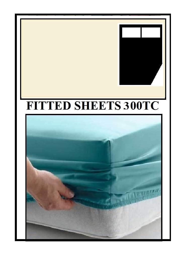 Bedtime Comforts Ltd Cream Caravan Or Motor Home ""Corner Cut Off"" Fitted Sheet - 300 Thread Count Percale Material - Hand Made To Order - 10"" (26Cm) (, Right Hand Cut Off)