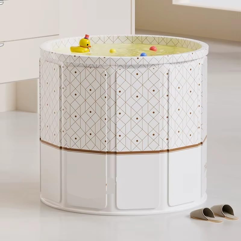 Image of YAGVIZ Foldable Soaking Tub for Adults, Portable Ice Bath Tub for Cold Water Therapy, Freestanding Foldable Bathtub for Shower, Spa, Outdoor Plunge Use