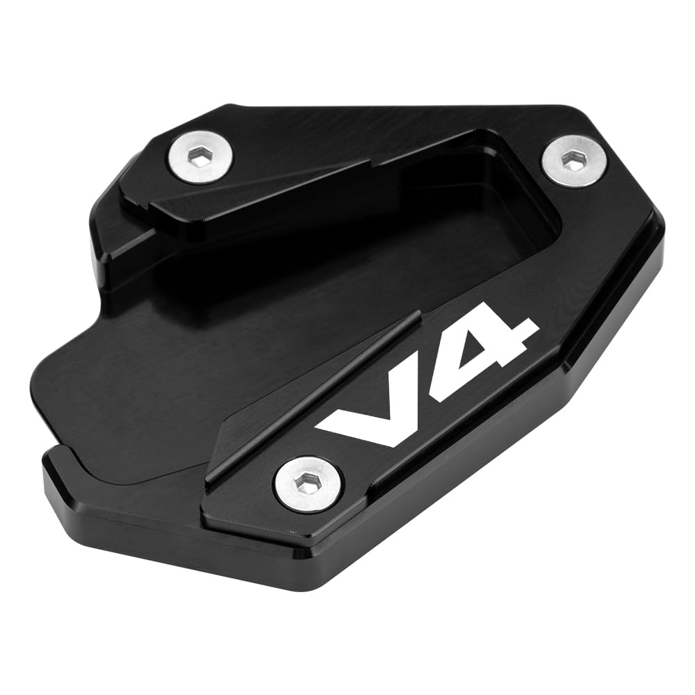 Cavalletto laterale moto Pad per Multistrada V4 2020-2025 Multistrada V4S 2020-2025 Multistrada V4 Rally 2022-2024 parti moto rinforzo supporto accessori (nero)