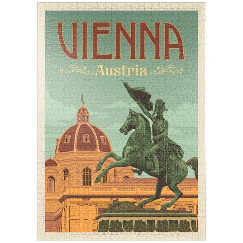 MyPuzzle Autriche : Vienne, Affiche Vintage - Premium 1000 Pièces Puzzle - Collection spéciale MyPuzzle de Anderson Design Group
