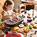 KIZONLY Kids Grill Playset for Toddlers 3-5, 2-Layer Outdoor BBQ Cooking Toy with Smoke, Lights and Sounds, Backyard Pretend Play Kitchen Set, Outside Toys for Boys and Girls