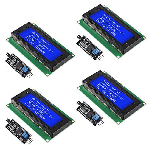 Shutao 13559ST-1 4Pcs Lcd2004 Module Display Electronics Monitor Lcd2004 2004 20X4 5V Character Blue Color Lcd Screen Lcd Display cover