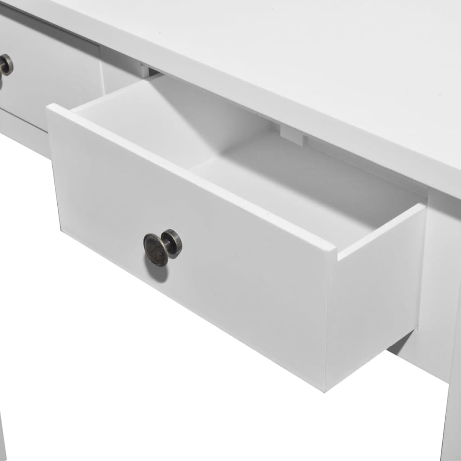 Homgoday Mesa Consola tocador con Dos cajones Blancos Mesas auxiliares de salón,Mesa Consola Recibidor Mueble de Entrada Estrecha Clásica