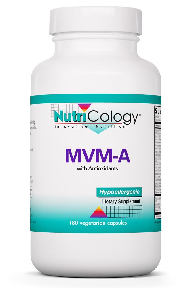 Nutricology MVM-A Comprehensive Multivitamin with Minerals, 180 Capsules
