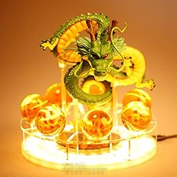 Lamparas Katatori OPW Lámpara de Mesa de Bola de dragón Z Shenron Crystal Ball LED Luz Nocturna 3D PVC Figuras de acción Lámpara Shenlong Dragon Ball Lámparas Juguetes para Dormitorio Decoración Iluminación
