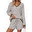 Brown White Stripe