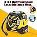 Almighty Tools Tape Measure 3-in-1 Laser Digital Measuring Tape Ruler-LCD Backlight 5M/16Ft Tape & Laser 40m/131Ft Rangefinder,Crosshairs Markings,Data Storage,Durable ABS Case/Yellow 1Pack