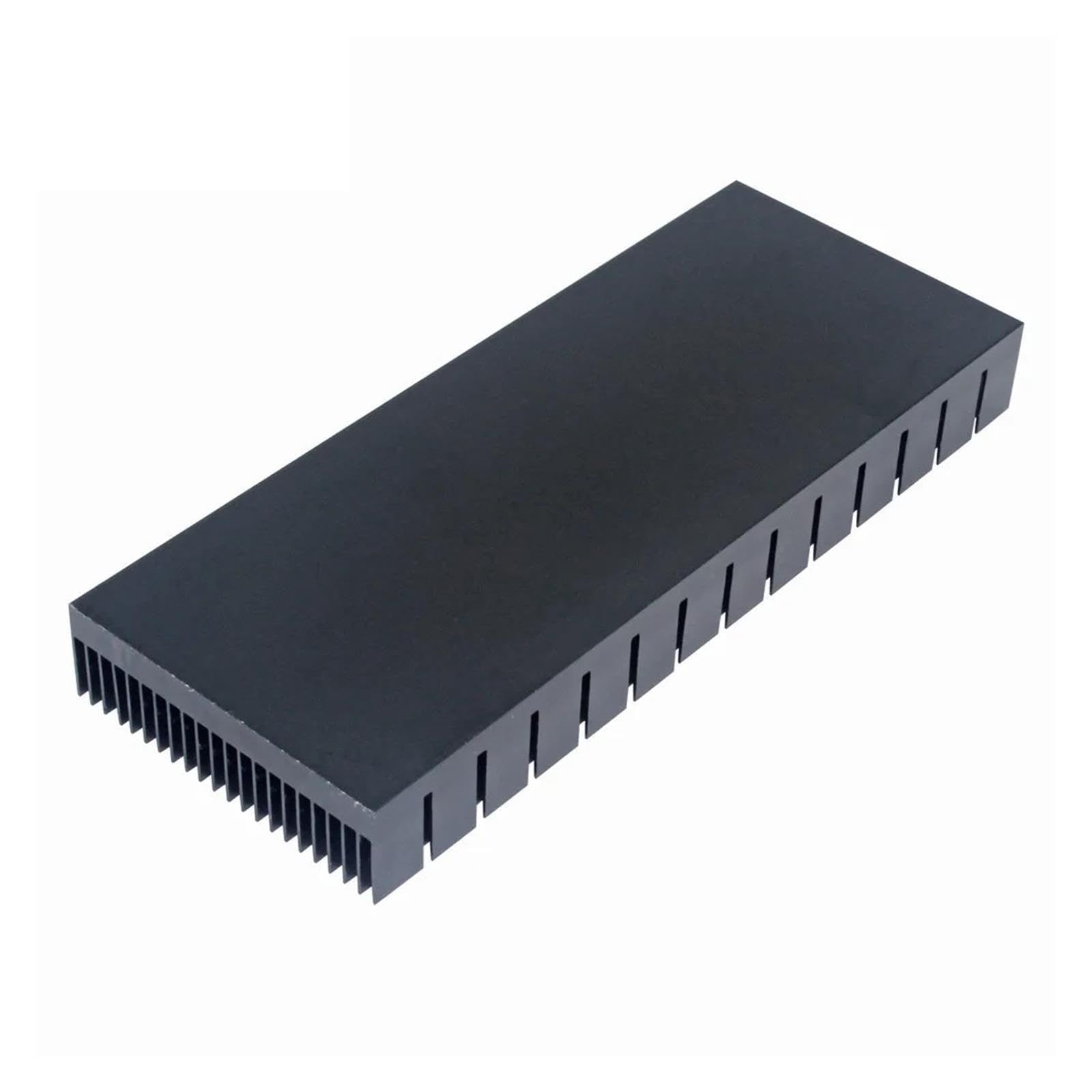Radiatore dissipatore di calore nero in alluminio 2 pezzi 150x60x18mm