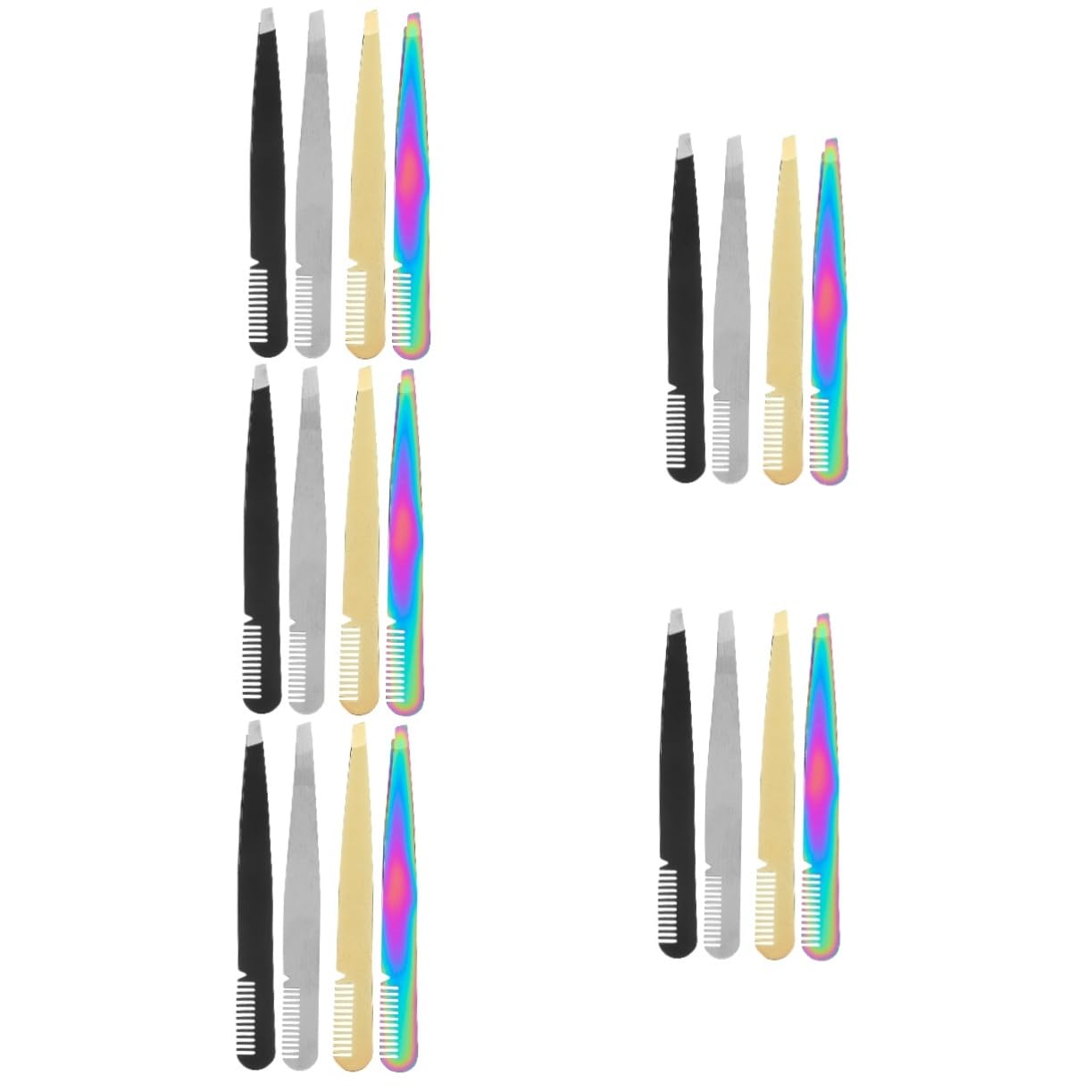 Mipcase 20pezzi Pinzette Per Sopracciglia Inossidabile Professionale Per Donne Design Elegante e Facile Da Pulire Per Rimuovere Sottocutanei e Trucco