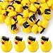 30pcs Mini Resin Ducks Charms Tiny Rubber Duck Accessories Rubber Ducks Fun Bachelor Cap Doll Duck Crafts for Family School Graduation Party Decorations Graduation Gifts