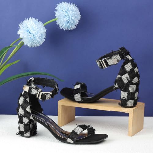 Image of Mochi Women Ankle Strap Block Heel Fashion Sandal