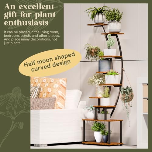 newuzis GreenLeaf Support de lampe de croissance pour plantes, LED à 3 têtes à spectre complet avec 9 étagères et supports de pot, cadre en métal robuste pour le jardinage intérieur, 155 cm de – vue 7