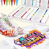 Leilifre 48 Colors Acrylic Paint Markers for Fabric,...
