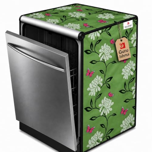 Image of Dishwasher Cover for 12 to 15 Place Setting | Water-Resistant Dustproof Zip Cover | Universal Fit Compatible with Bosch, LG, IFB, Hafele, Faber & More | 63 x 63 x 88 cm | Design 18