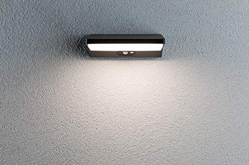 Paulmann LED Outdoor Wall Luminaire IP44 Warm White 3000K 7.4W Dark Grey Alu Garden Lamp, Darkgray, 9W - Image 4
