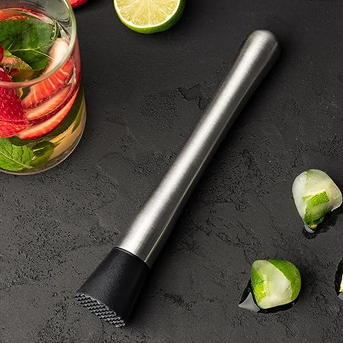 Ortarco 8 Inch Stainless Steel Muddler for Cocktails - Thumbnail 3