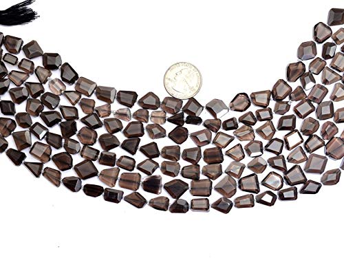 Perles de quartz fumé AAA facettées pour bijoux haute joaillerie