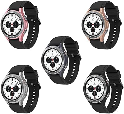 Simpeak 5-Pack Screen Protector Case Compatible with Samsung Galaxy Watch 4 Classic 42mm, TPU Soft Screen Protector Bumper Cover Replacement for Samsung Watch 4 Classic