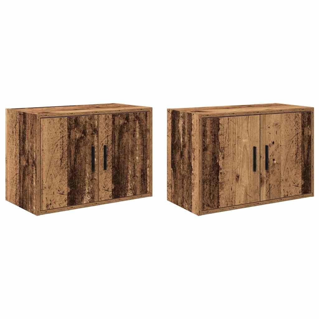vidaXL Pensili per Garage 2 pz Legno Antico in Legno Multistrato