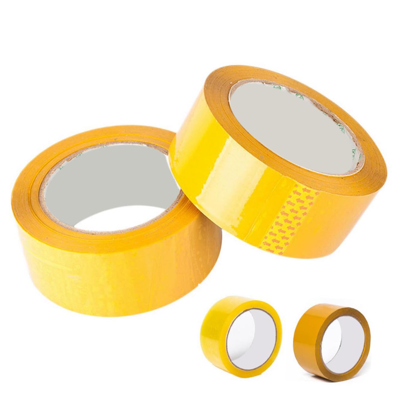 6rouleaux Ruban Adhésif Transparent Pour Lot Ruban De Scellage Pour Déménagement Et Expédition Colis Sécurisés Jaune