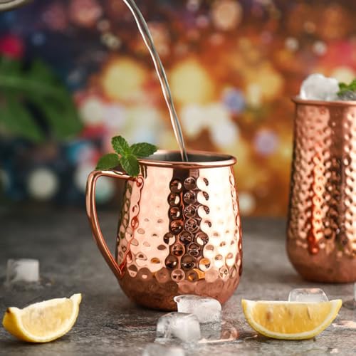 Taza para moscow mule de acero inoxidable antideslizante con base plana 8