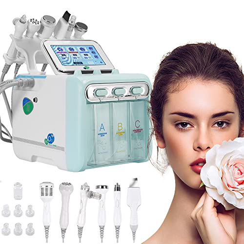 Tonuuoei Máquina facial hidráulica 6 en 1, máquina profesional de microdermoabrasión de hidrodermoabrasión, removedor de puntos negros, aspiradora de poros, equipo de cuidado de la piel