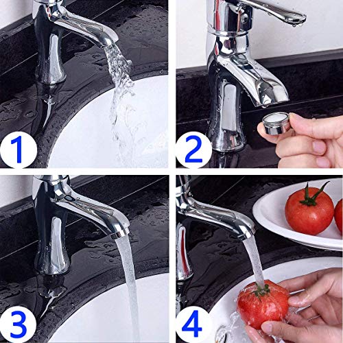 Wasserhahn Sieb M24, COOLUCK 10 Stück Wasserhahn Strahlregler Aufsatz Außengewinde, Mischdüse Einsatz mit Edelstahlfilter und Verchromten Mischdüsenschlüssel, für Wasserhähne - Image 4