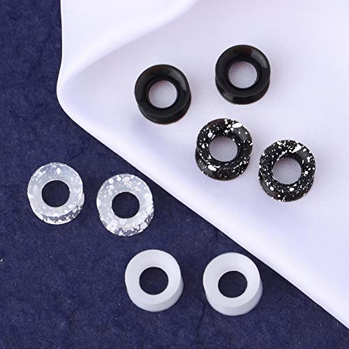 Oufer 8Pcs Silicone Ear Gauges Flexible Ear Tunnels Plugs Stretchers Expander Double Flared Flesh Ear Piercing Jewelry For Women Men #TOP6