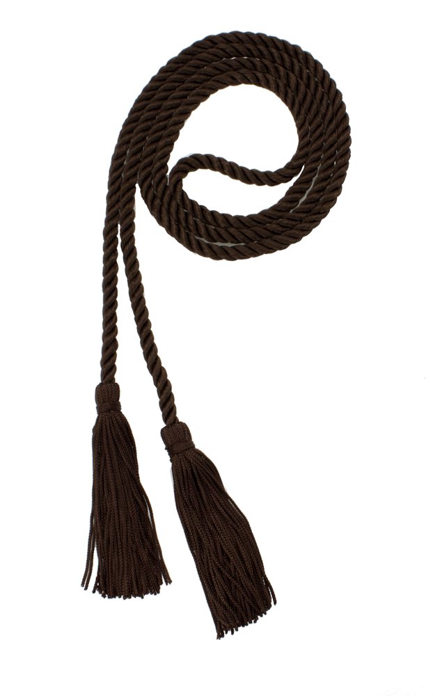 Tassel Depot Graduation Honor Cord - Brown - Every School Color Available - Made In Usa