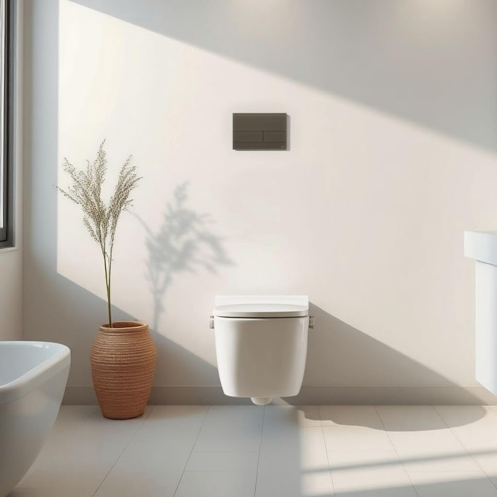TECEsquare II WC-Betätigungsplatte Glas, für Zweimengentechnik, 9240824, Farbe: Glas weiß satiniert