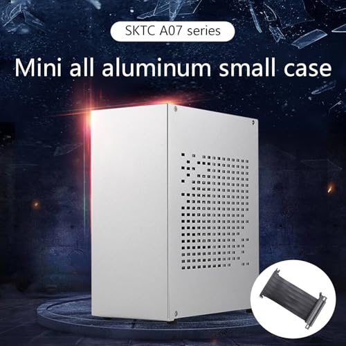 Gabinete para PC Mini ITX A07, chasis HTPC con panel lateral de vidrio templado y puerto USB 3.0 miniatura 5