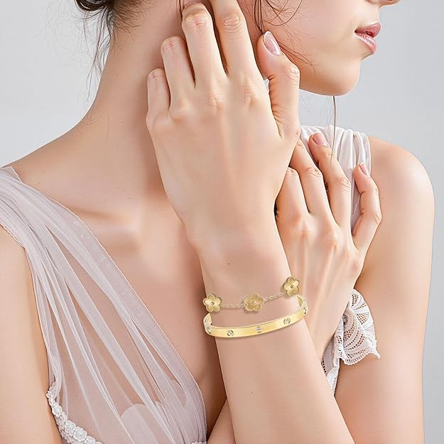 27% Off Clover Bracelet Set - Stainless Steel Love Bracelets - Image 6